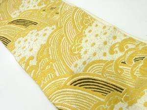 アンティーク　荒波模様織出し袋帯（材料）